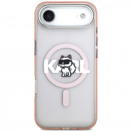 „Karl Lagerfeld IML Choupette Sketch Logo MagSafe“ dėklas, skirtas „iPhone 17 Air“ – rožinis