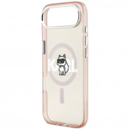 „Karl Lagerfeld IML Choupette Sketch Logo MagSafe“ dėklas, skirtas „iPhone 17 Air“ – rožinis