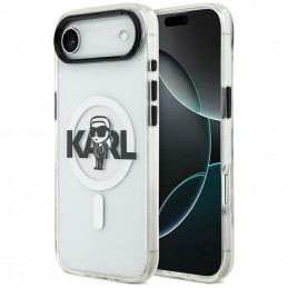 „Karl Lagerfeld IML Karl Sketch Logo MagSafe“ dėklas, skirtas „iPhone 17 Air“ – permatomas