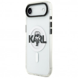 „Karl Lagerfeld IML Karl Sketch Logo MagSafe“ dėklas, skirtas „iPhone 17 Air“ – permatomas