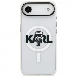 „Karl Lagerfeld IML Karl Sketch Logo MagSafe“ dėklas, skirtas „iPhone 17 Air“ – permatomas