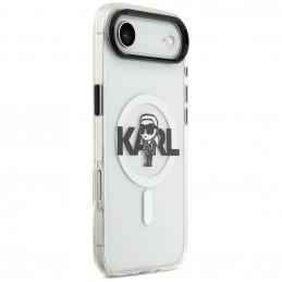 „Karl Lagerfeld IML Karl Sketch Logo MagSafe“ dėklas, skirtas „iPhone 17 Air“ – permatomas