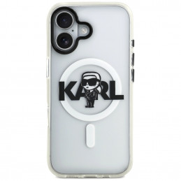 „Karl Lagerfeld IML Karl Sketch Logo MagSafe“ dėklas, skirtas „iPhone 17“ – permatomas