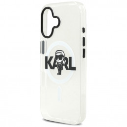 „Karl Lagerfeld IML Karl Sketch Logo MagSafe“ dėklas, skirtas „iPhone 17“ – permatomas