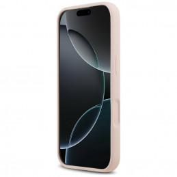 „Karl Lagerfeld“ silikoninis „Karl&Choupette Ring MagSafe“ dėklas, skirtas „iPhone 17“ – rožinis