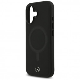 „Mercedes Plain“ lygios odos „MagSafe“ dėklas, skirtas „iPhone 17“ – juodas
