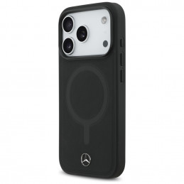 „Mercedes Plain“ lygios odos „MagSafe“ dėklas, skirtas „iPhone 17 Pro“ – juodas