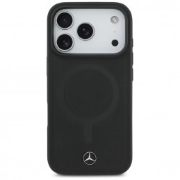 „Mercedes Plain“ lygios odos „MagSafe“ dėklas, skirtas „iPhone 17 Pro“ – juodas