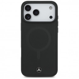 „Mercedes Plain“ lygios odos „MagSafe“ dėklas, skirtas „iPhone 17 Pro Max“ – juodas