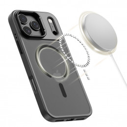 „Tech-Protect MagStand MagSafe“ dėklas, skirtas „iPhone 17 Pro“ – matinės juodos spalvos