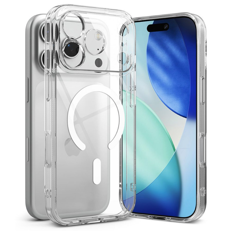 „Ringke Fusion“ magnetinis „MagSafe“ dėklas, skirtas „iPhone 17 Pro Max“ – skaidrus