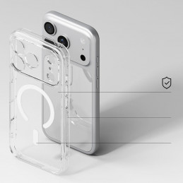 „Ringke Fusion“ magnetinis „MagSafe“ dėklas, skirtas „iPhone 17 Pro Max“ – skaidrus