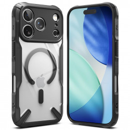 „Ringke Fusion X“ magnetinis „MagSafe“ dėklas, skirtas „iPhone 17 Pro Max“ – juodas