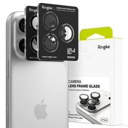„Ringke“ kameros rėmelio apsauginių dėklų, skirtų „iPhone 17 Pro / 17 Pro Max“, 2 vnt. pakuotė – juodas