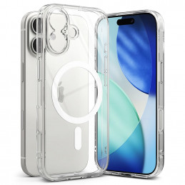 „Ringke Fusion“ magnetinis „MagSafe“ dėklas, skirtas „iPhone 17“ – skaidrus