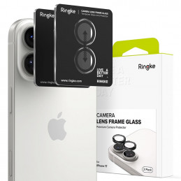 „Ringke“ kameros rėmelio apsauginių dėklų, skirtų „iPhone 17“, 2 vnt. pakuotė – juodas