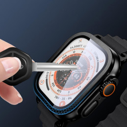 „Tech-Protect“ stiklinių žiedų, skirtų „Apple Watch Ultra 49mm“, 2 vnt. pakuotė – juodas
