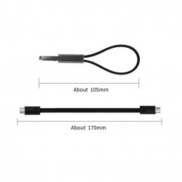 „Tech-Protect Ultraboost DNA“ laidas su raktų pakabuku USB-C PD 60W / 3A - pilkas