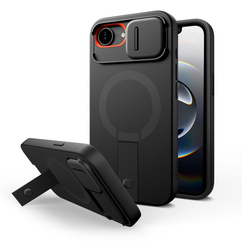 „Tech-Protect Kevlar Aura MagSafe“ dėklas, skirtas „iPhone 16e“ – juodas