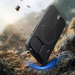 „Tech-Protect Kevlar Aura MagSafe“ dėklas, skirtas „iPhone 16e“ – juodas