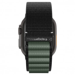 „Spigen WBF1“ dirželis, skirtas „Apple Watch 44 / 45 / 46 / 49 mm“ – juodas ir žalias