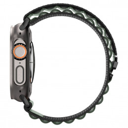 „Spigen WBF1“ dirželis, skirtas „Apple Watch 44 / 45 / 46 / 49 mm“ – juodas ir žalias