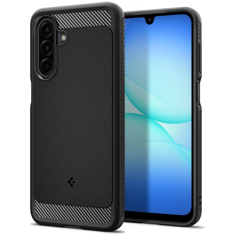 „Spigen Rugged Armor“ dėklas, skirtas „Samsung Galaxy A17“ – matinės juodos spalvos