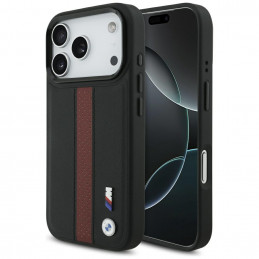 BMW M perforuotos juostelės logotipo „MagSafe“ dėklas, skirtas „iPhone 17 Pro“ – raudonas