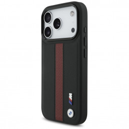 BMW M perforuotos juostelės logotipo „MagSafe“ dėklas, skirtas „iPhone 17 Pro“ – raudonas