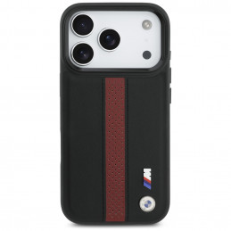 BMW M perforuotos juostelės logotipo „MagSafe“ dėklas, skirtas „iPhone 17 Pro“ – raudonas