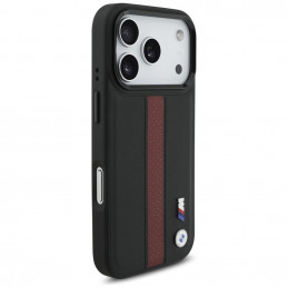 BMW M perforuotos juostelės logotipo „MagSafe“ dėklas, skirtas „iPhone 17 Pro“ – raudonas