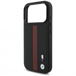BMW M perforuotos juostelės logotipo „MagSafe“ dėklas, skirtas „iPhone 17 Pro“ – raudonas