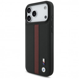BMW M perforuotos juostelės logotipo „MagSafe“ dėklas, skirtas „iPhone 17 Pro Max“ – raudonas