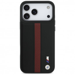 BMW M perforuotos juostelės logotipo „MagSafe“ dėklas, skirtas „iPhone 17 Pro Max“ – raudonas