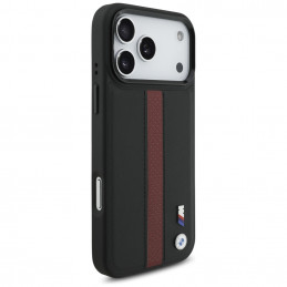 BMW M perforuotos juostelės logotipo „MagSafe“ dėklas, skirtas „iPhone 17 Pro Max“ – raudonas
