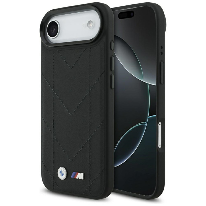 BMW M dygsniuotas logotipo „MagSafe“ dėklas, skirtas „iPhone 17 Air“ – juodas