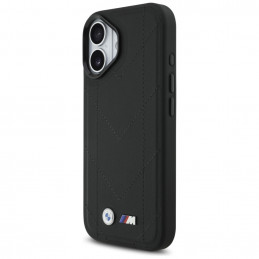 BMW M dygsniuotas logotipo „MagSafe“ dėklas, skirtas „iPhone 17“ – juodas