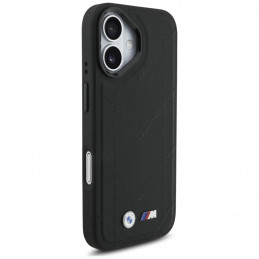 BMW M dygsniuotas logotipo „MagSafe“ dėklas, skirtas „iPhone 17“ – juodas