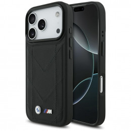 BMW M dygsniuotas logotipo „MagSafe“ dėklas, skirtas „iPhone 17 Pro“ – juodas