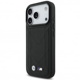 BMW M dygsniuotas logotipo „MagSafe“ dėklas, skirtas „iPhone 17 Pro“ – juodas