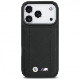 BMW M dygsniuotas logotipo „MagSafe“ dėklas, skirtas „iPhone 17 Pro“ – juodas