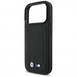BMW M dygsniuotas logotipo „MagSafe“ dėklas, skirtas „iPhone 17 Pro“ – juodas
