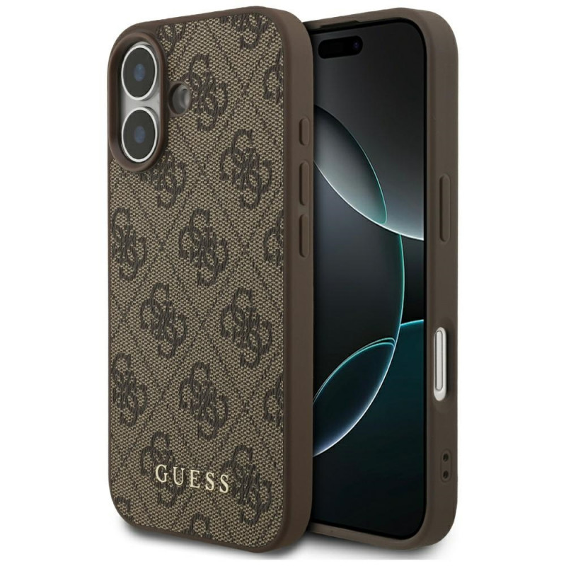 „Guess 4G Classic“ dėklas, skirtas „iPhone 17“ – rudas