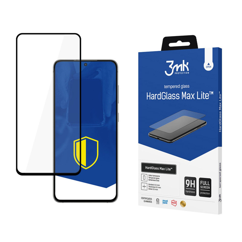 9H 3mk HardGlass Max Lite™ stiklas, skirtas Samsung Galaxy S21 FE 5G