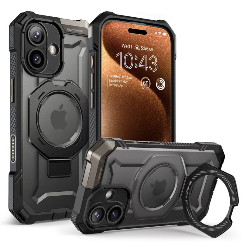 „Supcase UB Grip Mag MagSafe“ dėklas, skirtas „iPhone 17“ – juodas