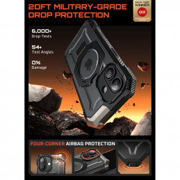„Supcase UB Grip Mag MagSafe“ dėklas, skirtas „iPhone 17“ – juodas