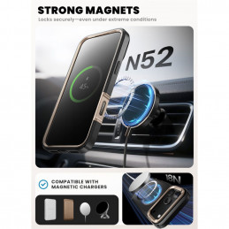 „Supcase IBLSN Ares Flip Mag MagSafe“ dėklas, skirtas „iPhone 17 Pro“ – auksinis