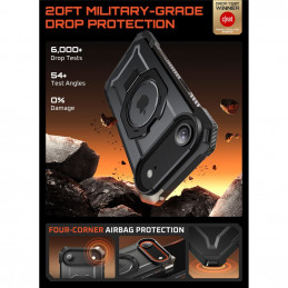 „Supcase UB Grip Mag MagSafe“ dėklas, skirtas „iPhone 17 Air“ – juodas