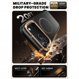 „Supcase IBLSN Ares Flip Mag MagSafe“ dėklas, skirtas „iPhone 17 Pro Max“ – auksinis