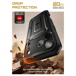 „Supcase UB Pro“ dėklas, skirtas „iPhone 17 Pro Max“ – juodas